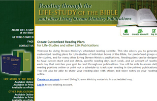 Ministry Reading Scheduler